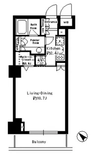 パークルージュ赤坂檜町【6階】の間取り