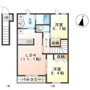 千葉県茂原市早野【アパート】の間取り