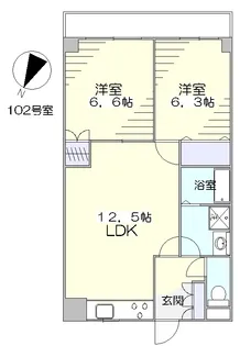 グランシャリオ【3階】の間取り