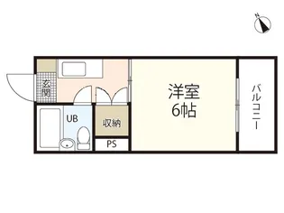 第2コーポ古屋【4階】の間取り