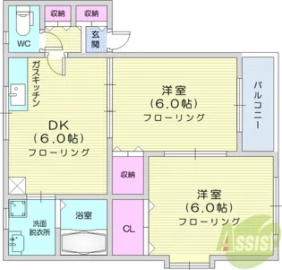 シャンテK【2階】の間取り
