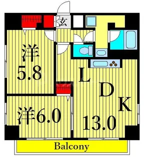 HY s 田端IIeast【6階】の間取り