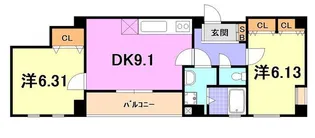 兵庫県神戸市兵庫区大開通7【マンション】の間取り