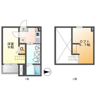 アペラシオン【2階】の間取り