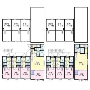 ルミエス菊名【2階】の間取り