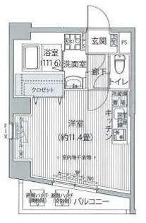 FIORE KOMAGOME(フィオーレ駒込)【4階】の間取り