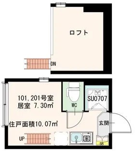 Stage 南台【2階】の間取り
