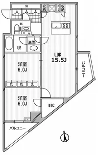東京都港区芝公園1【マンション】の間取り