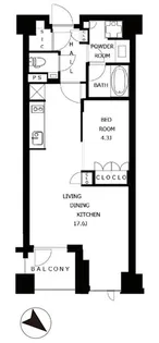 プレミスト赤坂檜町公園【2階】の間取り