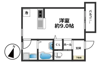グランメール月見山【3階】の間取り