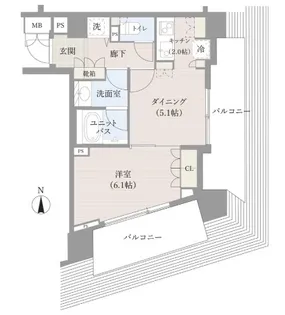 セントラルレジデンス番町シティタワー【10階】の間取り