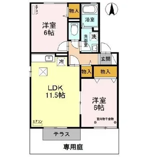 サンライズ D【1階】の間取り