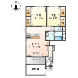 ハピネス【1階】の間取り