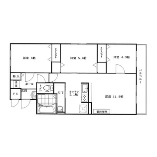 プランドール【4階】の間取り