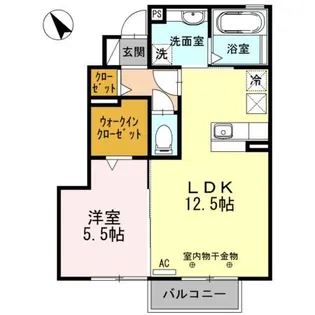 グレイスアベニュー一身田 A【1階】の間取り