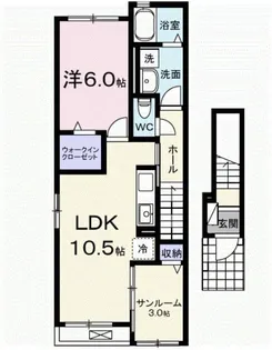 ヒカルサ藤枝茶町II【2階】の間取り