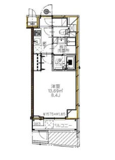 東京都新宿区新宿7【マンション】の間取り