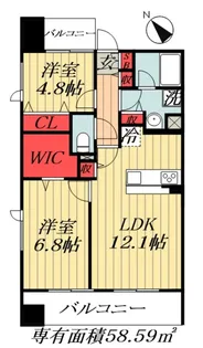 フェリシア【8階】の間取り
