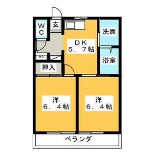 コーポS・E【1階】の間取り