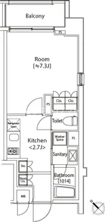 カスタリア雪谷【7階】の間取り