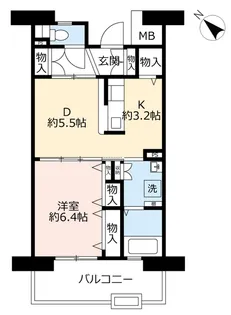 URアーバンラフレ鳴子【3階】の間取り