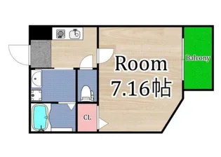 カーサクレスト清水II【2階】の間取り