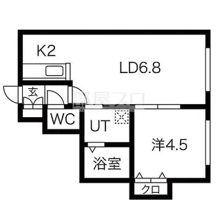 北海道札幌市西区西町南2【アパート】の間取り