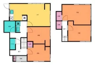 神奈川県横浜市神奈川区旭ケ丘【一戸建】の間取り