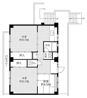 ビレッジハウス津田1号棟【4階】の間取り