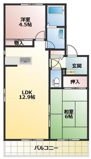 ラグランプレーン医大北 A棟【2階】の間取り