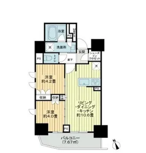 ライオンズ早稲田ミレス【12階】の間取り