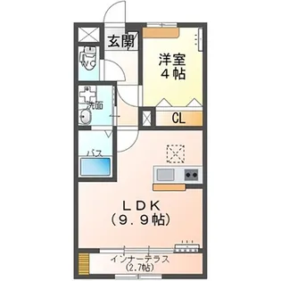 Olive(オリーブ) よしわら6丁目【1階】の間取り