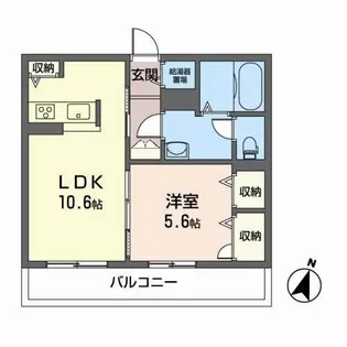 メゾンマスト 開北B【3階】の間取り