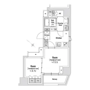 TRACK八丁堀【8階】の間取り