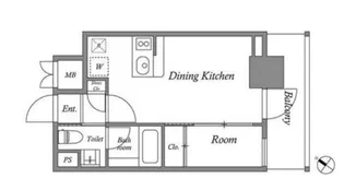 QUALITAS日本橋浜町【9階】の間取り