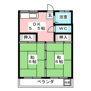 木戸団地【3階】の間取り