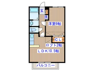 カーサ・ミハス【2階】の間取り