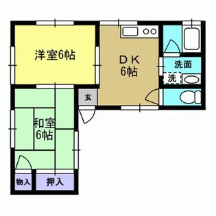 柳生ハイツ2【1階】の間取り