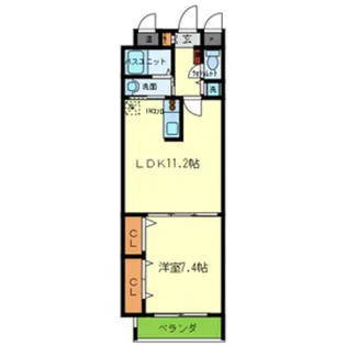 キラリ8-1ビル【9階】の間取り