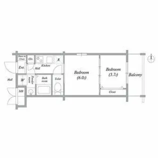 CREST TAPP京都二条【1階】の間取り