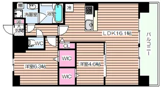 アウトフィールド海老江【4階】の間取り