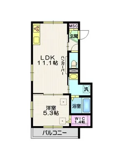 フラット中目黒【2階】の間取り