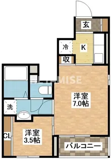 ハーモニー三原【3階】の間取り