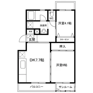 アミティエ燕【1階】の間取り