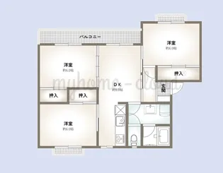 南砺あおば荘【2階】の間取り