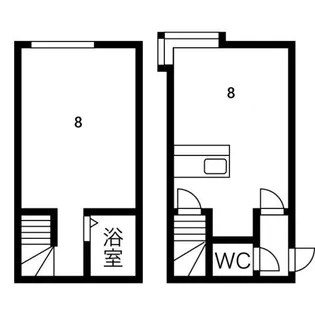 来夢ハイツII【2階】の間取り