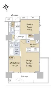 アクシルコート早稲田【10階】の間取り