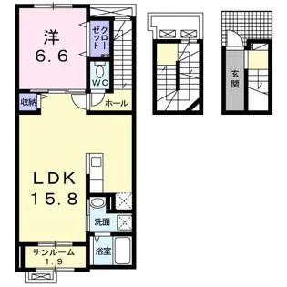 ベルフォーレ城山II【3階】の間取り