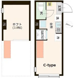ハーモニーテラス貫井II【1階】の間取り