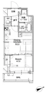 フロンティアレジデンス板橋【2階】の間取り